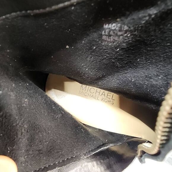 Michael Kors Size 8 Women's Black Leather Bow Ankle Booties Pointy Toe High Heel - Picture 8 of 9